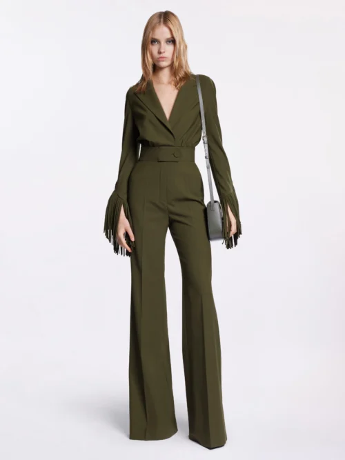 Dark Fringed Cady Jumpsuit