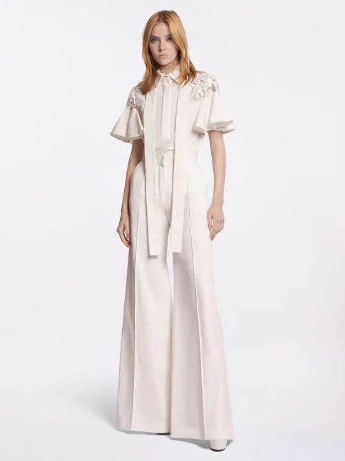 White Gabardine Pants