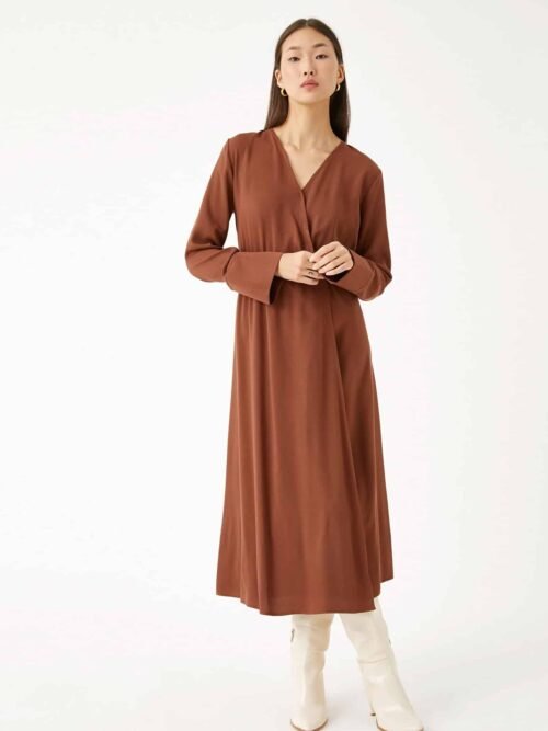 Midi Length Dress Wrapped